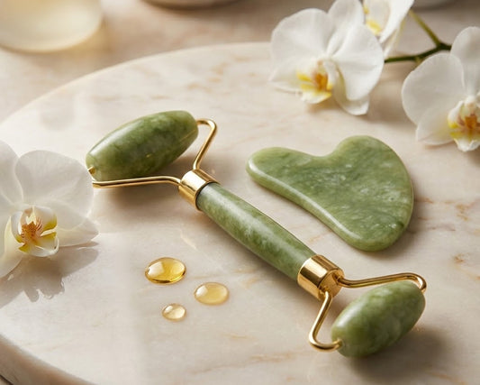 Natural Sculpting Duo: Jade Roller & Gua Sha Set